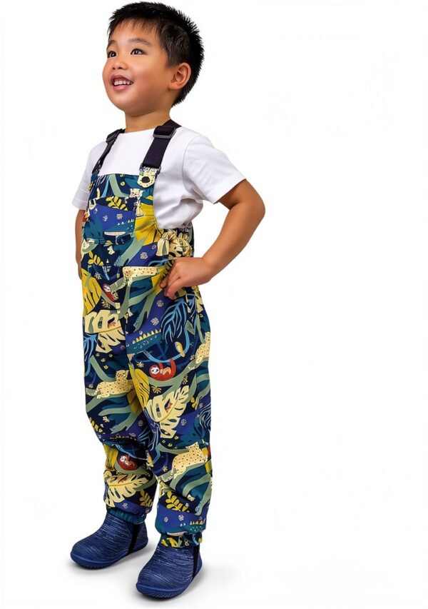 Twinklebelle Kids Waterproof Rain Pants Adjustable Bib-3