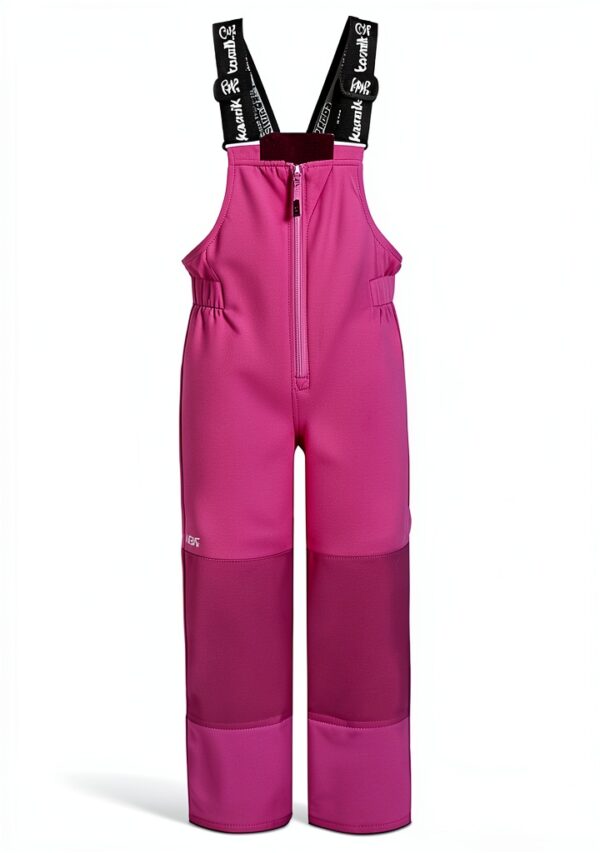 Baby Girls Snow Pants Zipper Closure Unisex Bibs-3