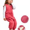 Baby Snowsuit Sleeveless Thermal Insulation Winter Bib Pants-3