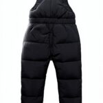 Toddler Snow Pants Girls Boys Zipper Design Slim Fit-0