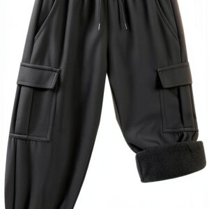 Kids Waterproof Fleece Lined Snow Pants Winter Outdoor Wear-0