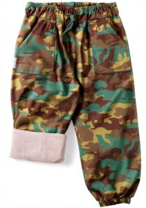 Twinklebelle Kids Waterproof Fleece Lined Rain Snow Pants-0