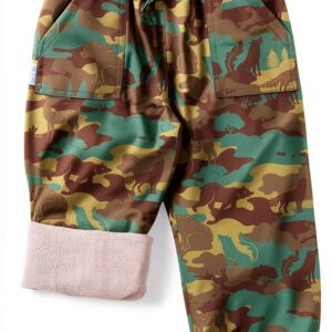 Twinklebelle Kids Waterproof Fleece Lined Rain Snow Pants-0