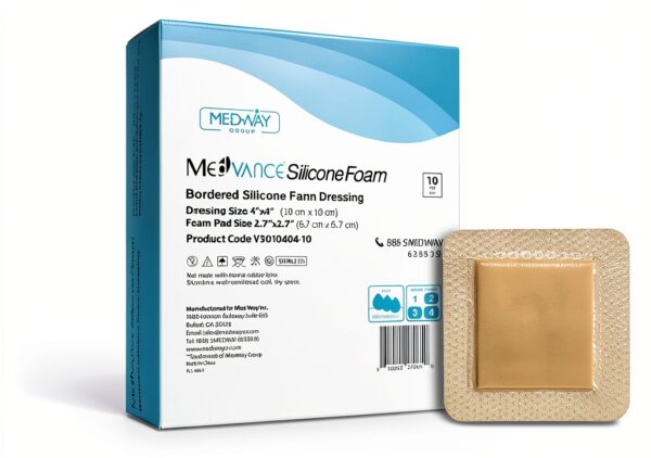 MED WAY Wound Dressing 4x4 Absorbent Water Resistant Foam-0