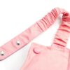 Toddler Snow Pants Polyester Elastic Suspenders Pink Black-2