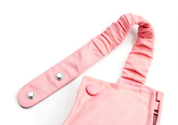 Toddler Snow Pants Polyester Elastic Suspenders Pink Black-2