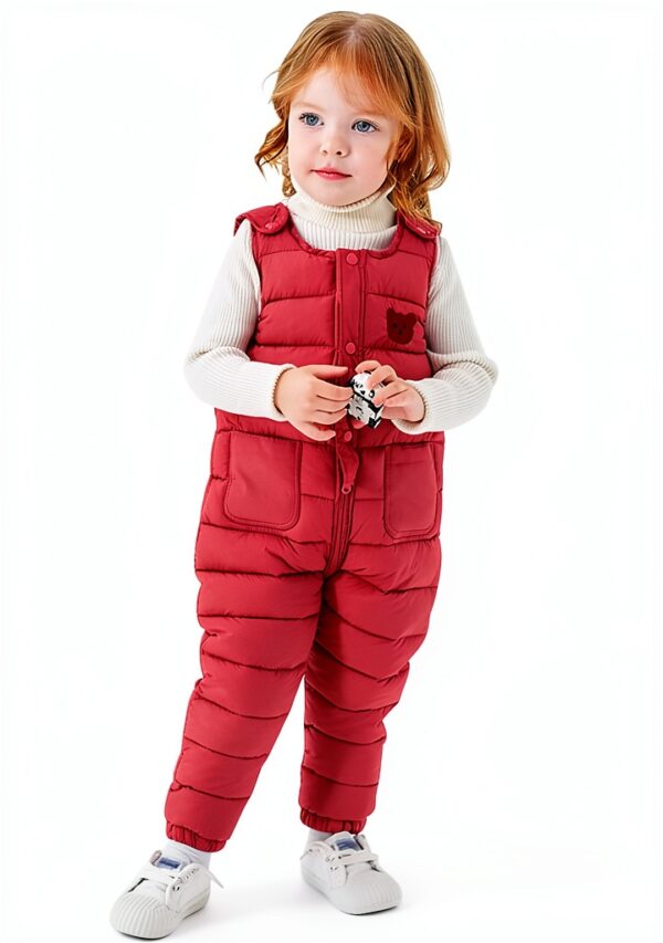 Toddler Snowsuit Fleece Winter Jumpsuit Baby Boys Girls-4
