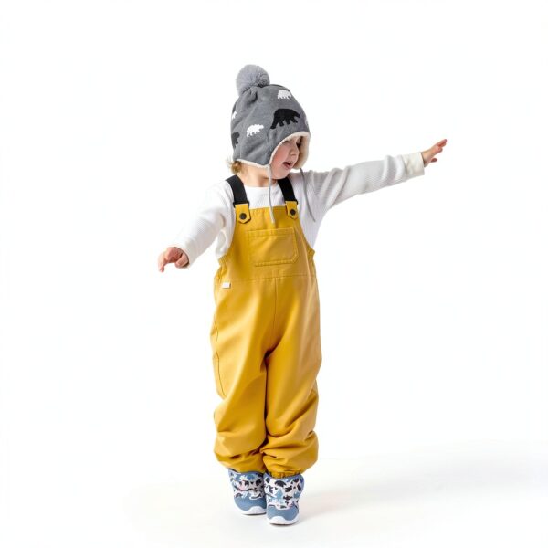 Twinklebelle Kids Waterproof Rain Pants Adjustable Bib-5