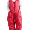 Baby Snowsuit Sleeveless Thermal Insulation Winter Bib Pants-0