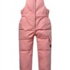Toddler Snow Pants Polyester Elastic Suspenders Pink Black-0