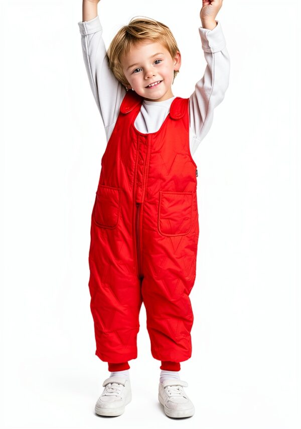 Baby Snow Bib Overalls Soft Windproof Thermal Snowsuits Kids-1