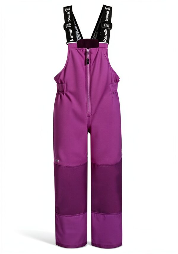 Baby Girls Snow Pants Zipper Closure Unisex Bibs-1